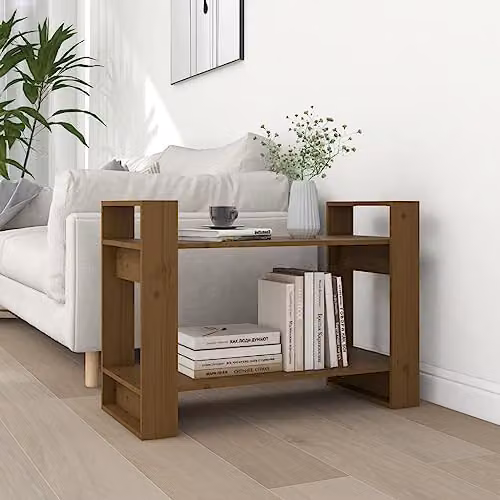 vidaXL Solid Wood Bookcase and Room Divider in Brown – 2
