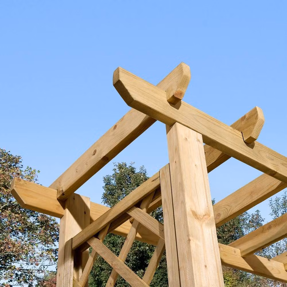 Rowlinsons Richmond Corner Arbour in Brown Timber W/D/H: 211 x 211 x 194 cm – 4