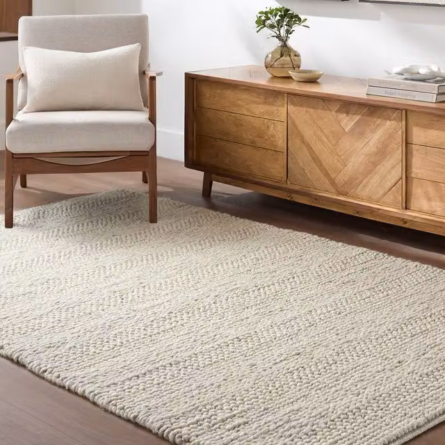 Livabliss Tahoe II Hand Woven Wool Global Living Rug in Beige and Brown, W: 185 cm, D: 275 cm