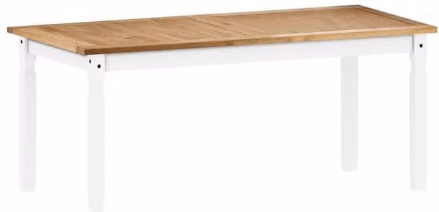 Mercers Furniture Corona White Solid Wood Pine Rectangular Dining Table