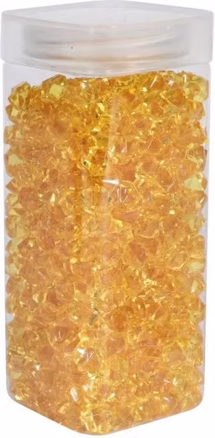 KDMD Yellow Acrylic Stones in a Square Jar, 320g, 2 Pack