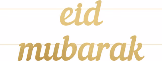 Peacock Supplies Gold Eid Mubarak Hanging Letter Banner Pennant