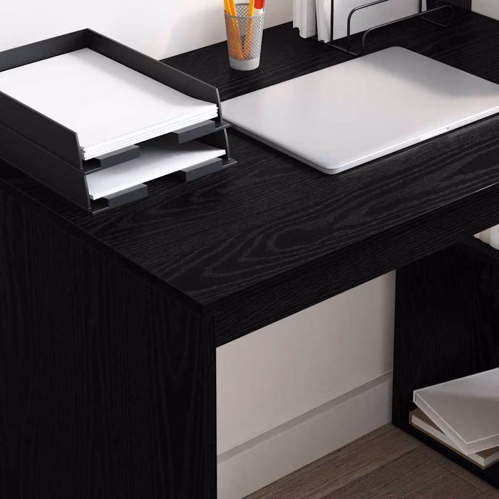 Berkfield Home Modern Writing Desk in Black Oak – 3