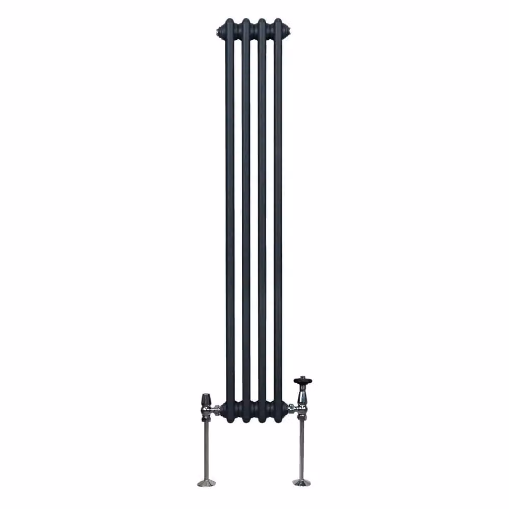 Monstershop Traditional 2 Column Steel Radiator in Anthracite Grey, H 150 cm x W 20.2 cm x D 7 cm – 2