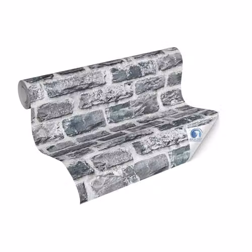 Livingwalls DESIGNDROP Non-Woven Pre-pasted Wallpaper in Grey and Black with Nature Stone Effect, W: 0.53 m, L: 10.05 m – 1