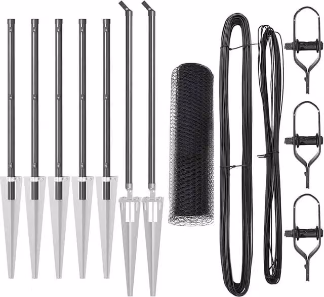 Berkfield Home Hexagon Steel Fence, Grey, W: 0.8 m, L: 10 m – 1