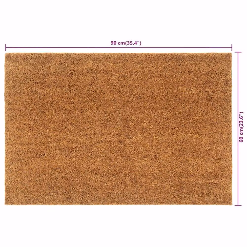 Berkfield Home Brown Tufted Coir Door Mat, W: 60 cm, D: 90 cm – 3