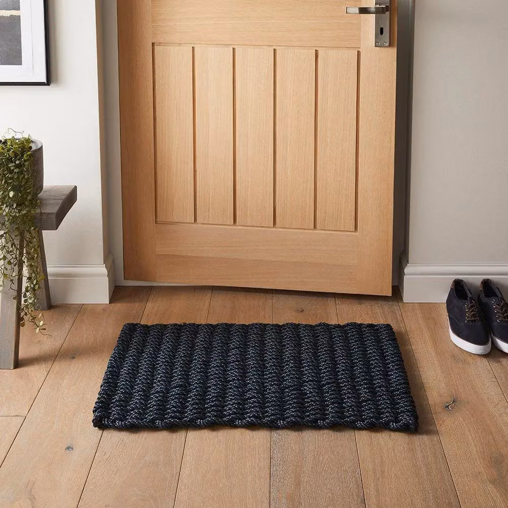 Esselle Didsbury Braided Polypropylene Small Rectangular Mat in Blue, W: 45 cm, D: 75 cm – 3