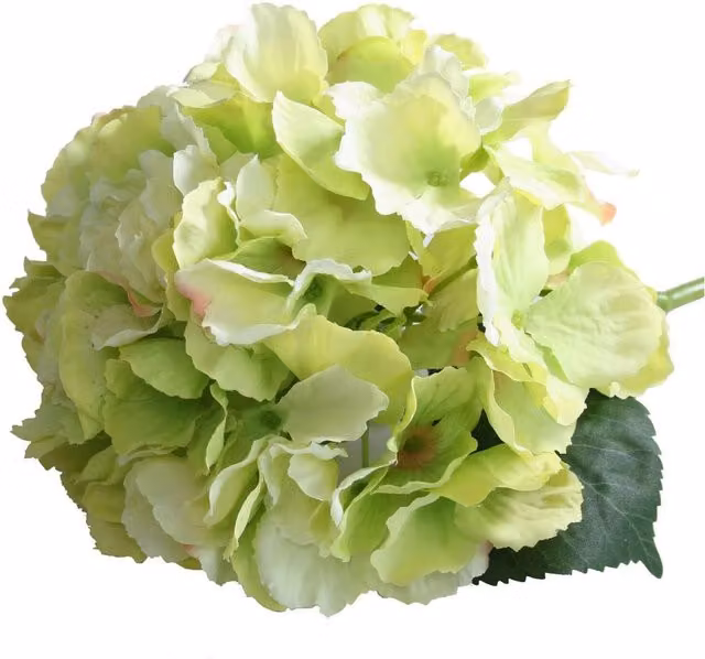 Kingsbury Gifts Artificial Silk Hydrangea Short Stem Pick, Green, Height: 42 cm