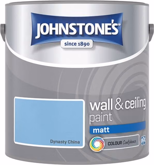 Johnstones Matt Emulsion Paint in China Blue, 2.5l