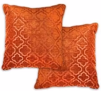 New Edge Blinds Marrakesh Orange Chenille Square Cushion Cover, W/D/H: 43 x 43 x 43 cm