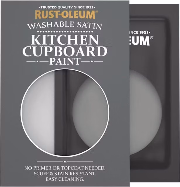 Rust-Oleum Kitchen Cupboard Satin Finish Tester Sachet in Tyne Fog Grey, 10ml