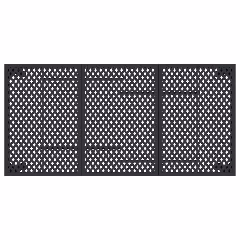 Berkfield Home Modern Rectangular Garden Table in Anthracite and Black Powder Coated Steel, W/D/H: 165 x 80 x 72 cm – 4