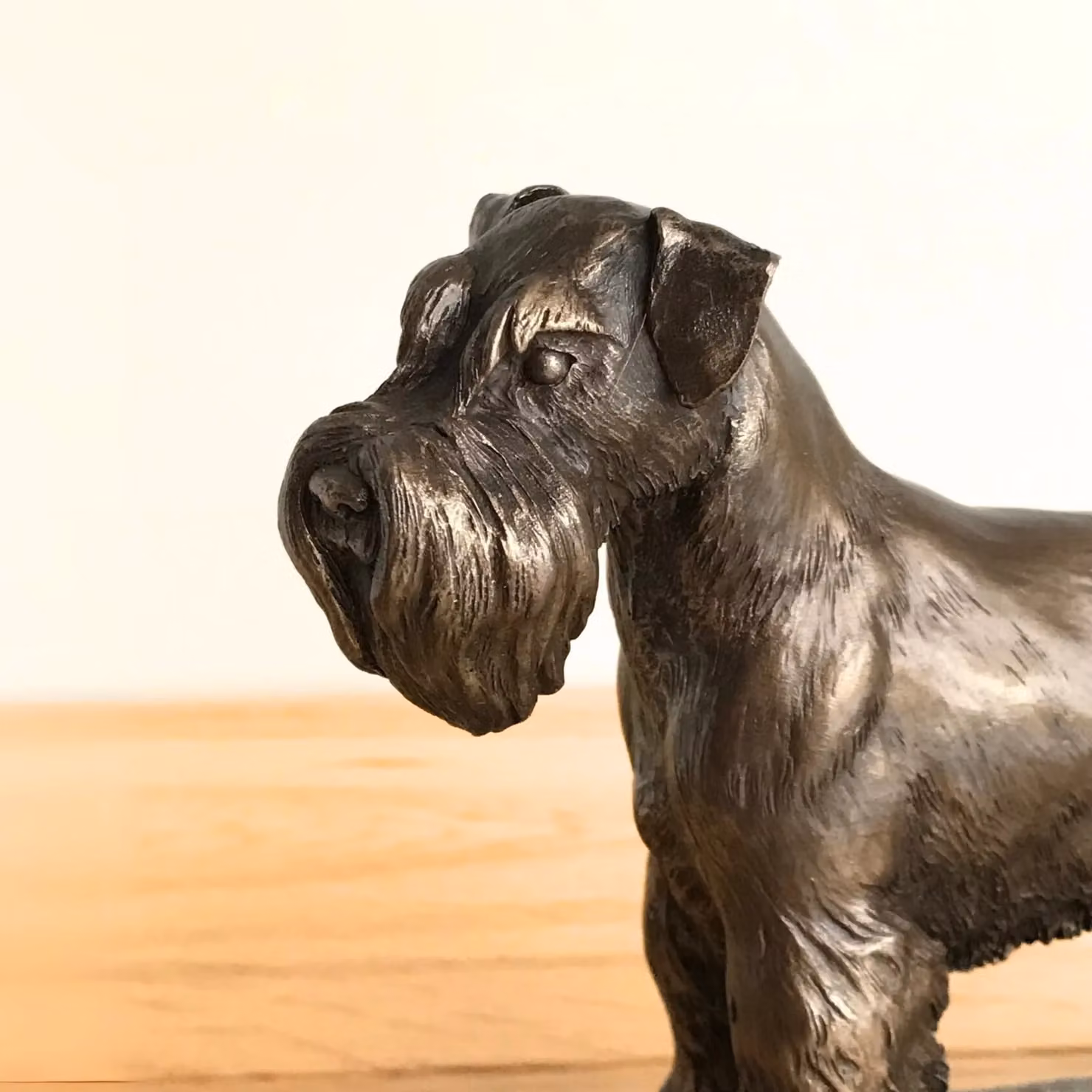 Animal Crackers Schnauzer Dog Figurine in Solid Cold Cast Bronze by David Geenty, H 17.5 cm x W 14.0 cm x D 14.0 cm – 3