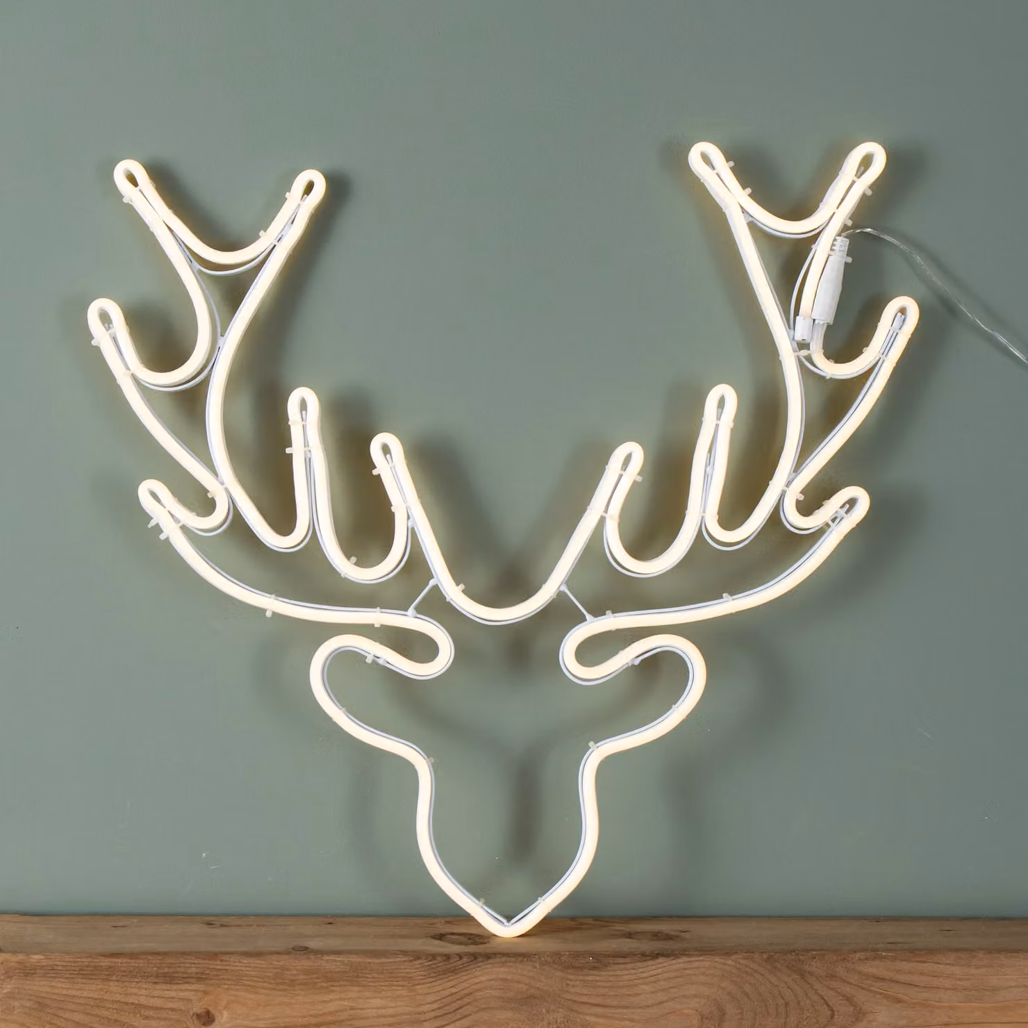 Samuel Alexander Light up Neon Flex Christmas Reindeer Head with Warm White LEDs, 58 cm – 3