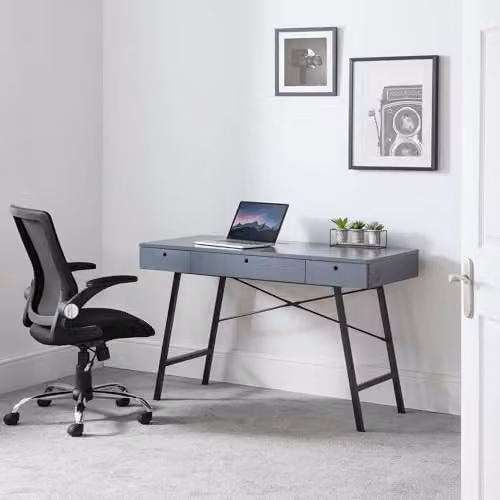 Julian Bowen Imola Modern Task Chair in Black and Silver – 2