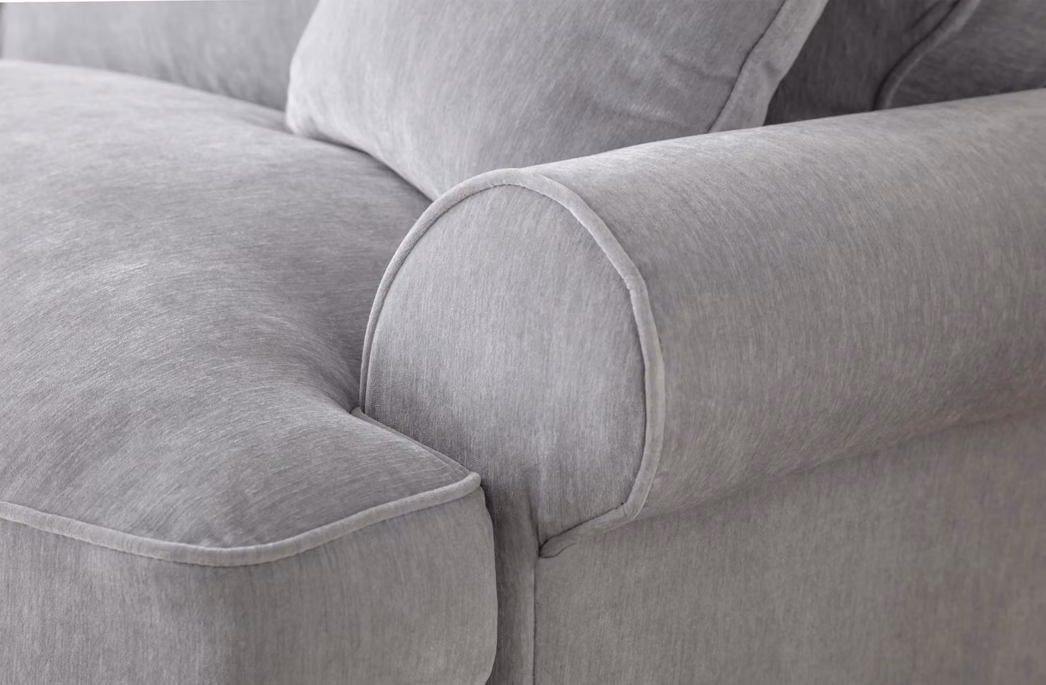The Great Sofa Company Ezra Textured Velvet Armchair in Light Grey – 2