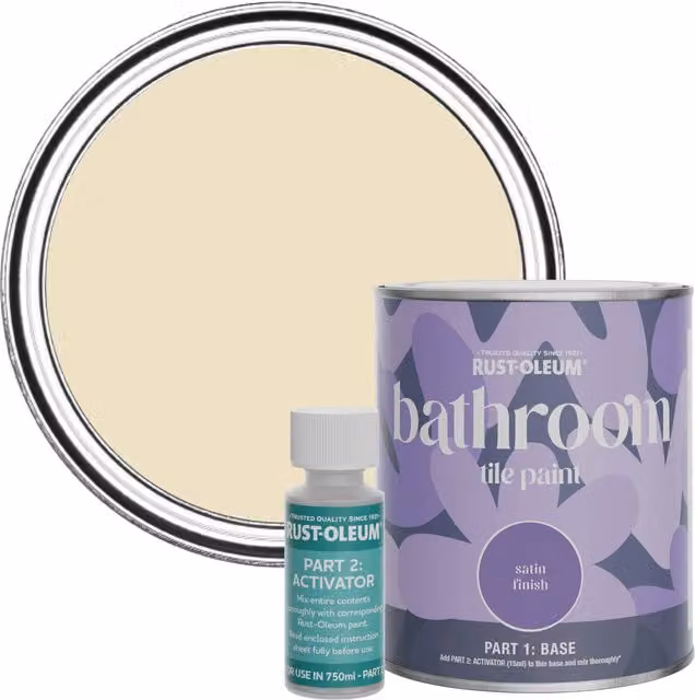 Rust-Oleum Bathroom Tile Paint in Satin Finish, Beige, 0.75 l