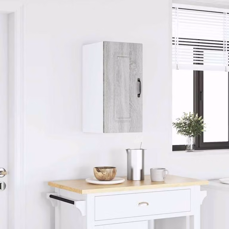 Berkfield Home Kalmar Wall Mounted Kitchen Cabinet in Grey Sonoma, W/D/H: 60 x 31 x 20 cm