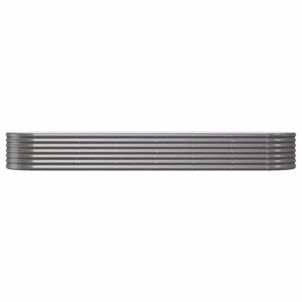 Berkfield Home Garden Grey Powder-coated Steel Raised Bed W/D/H: 296 x 80 x 36 cm – 3