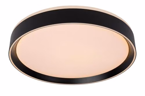 Lucide Nuria Dimmable LED Flush Ceiling Light, Black, Diameter: 40 cm – 1