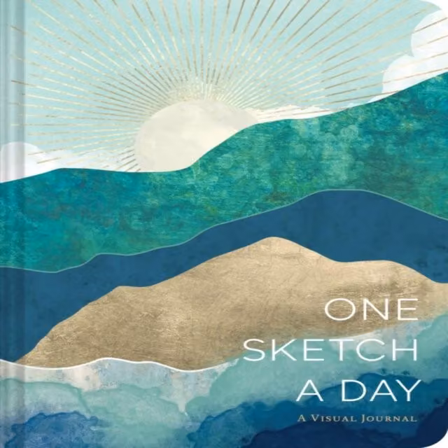 Chronicle Books Horizons One Sketch a Day Diary and Journal in Gold and Multicolour