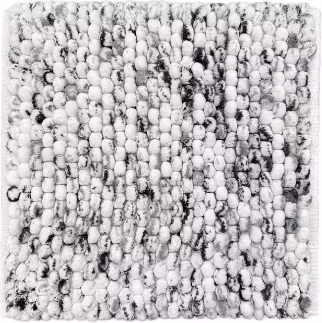 Allure Bath Fashions Marl Chunky Bobble Square Bath Mat, Non-Slip and Quick-Drying, Dark Grey, W/D/H: 50 x 50 x 1 cm – 1
