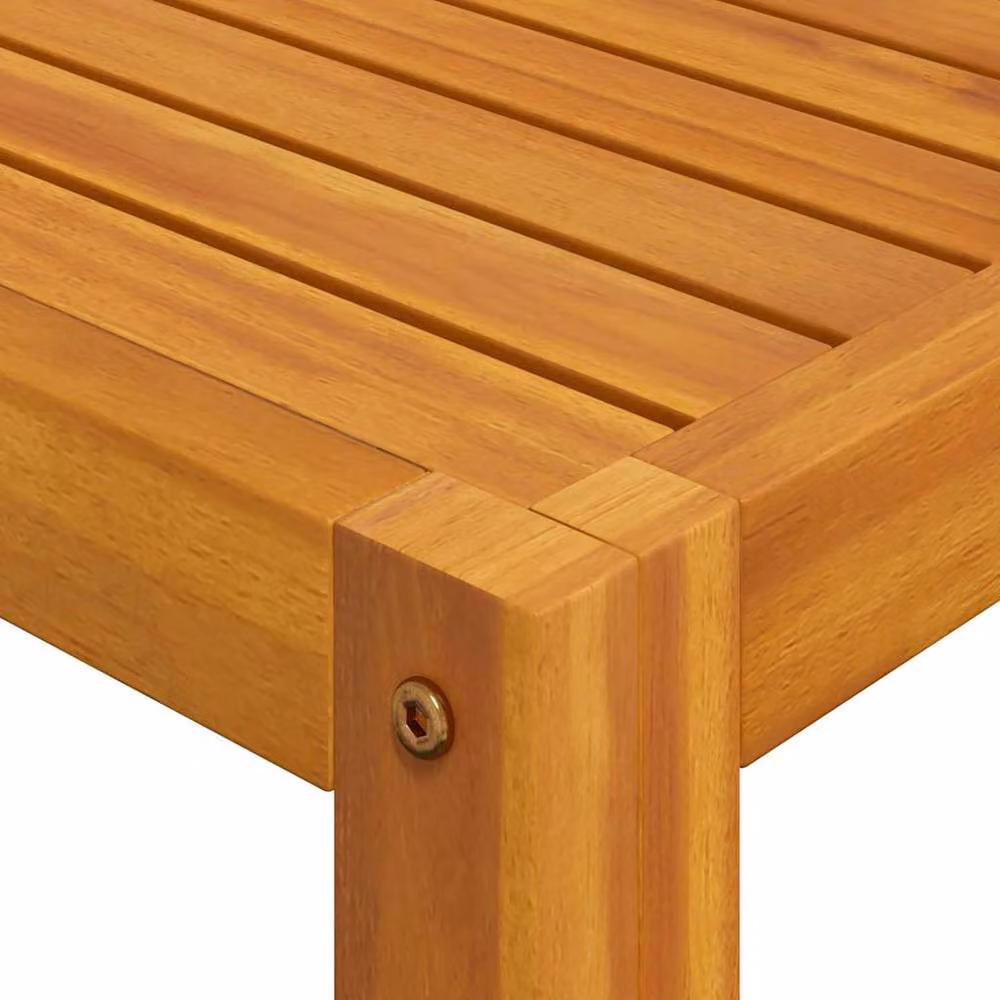 Berkfield Home Solid Acacia Wood Coffee Table in Brown, W/D/H: 68 x 68 x 29 cm – 4