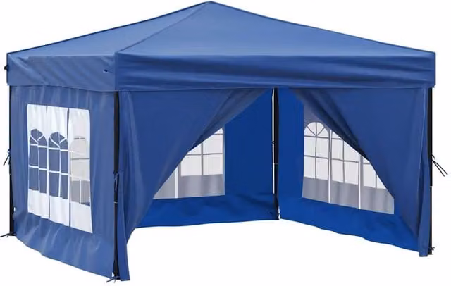 Berkfield Home Decorative Folding Party Tent with Sidewalls in Blue
