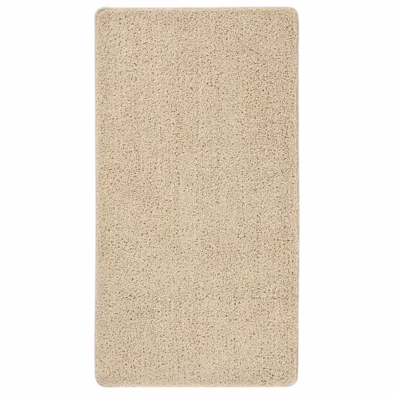 Berkfield Home Shaggy Rug in Beige, W: 80 cm, L: 150 cm, Non-Slip and Washable