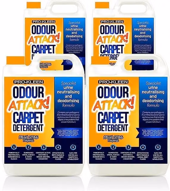 Pro-Kleen Odour Attack Pet Carpet Cleaner Shampoo, Orange, 20kg
