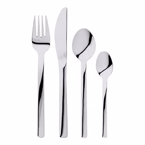 Judge Beaumaris 24-Piece Polished Silver Stainless Steel Cutlery Set for 6 People – 4