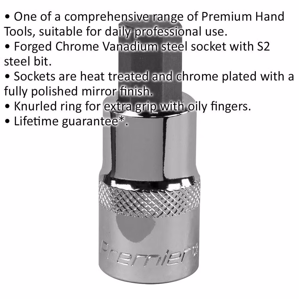Loops 12mm Forged Hex Socket Bit 1/2 inch Square Drive Chrome Vanadium Silver – 2