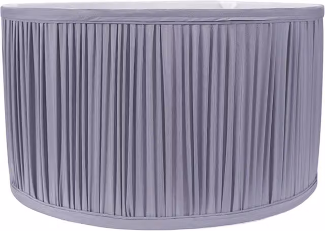 ValueLights Jess Blue Fabric Ruched Cylinder Lamp Shade for Ceiling, Floor, or Table Lamps