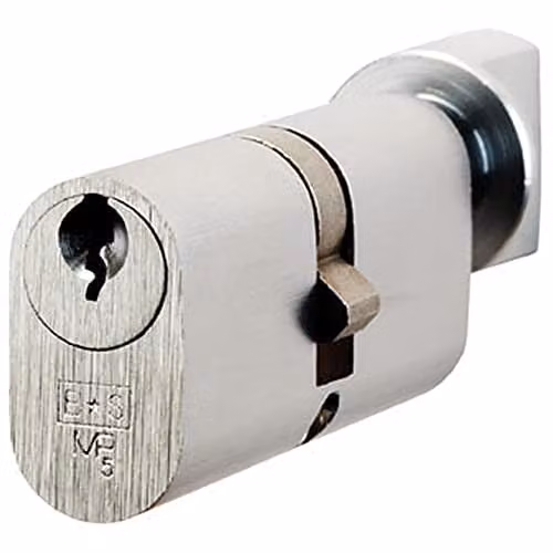 Loops 70mm Double Oval Cylinder and Thumbturn Lock in Satin Chrome