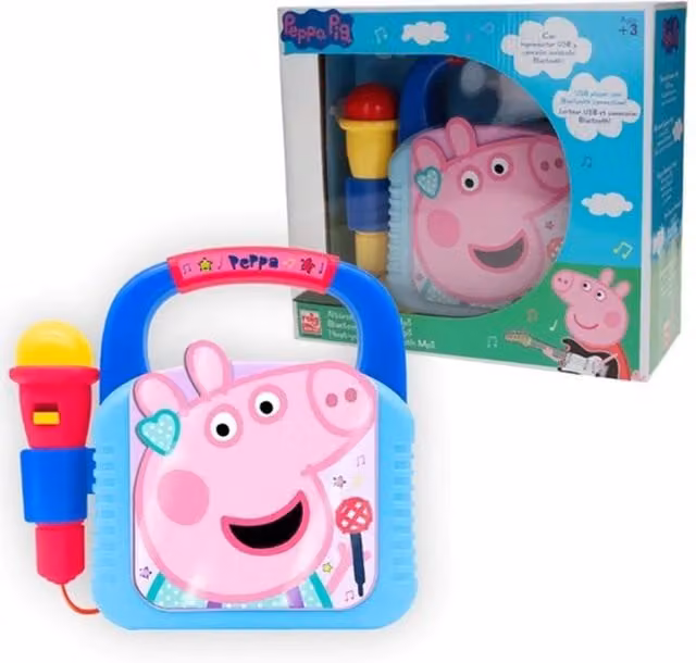 Peppa Pig Kids Karaoke Machine with Music, Blue
