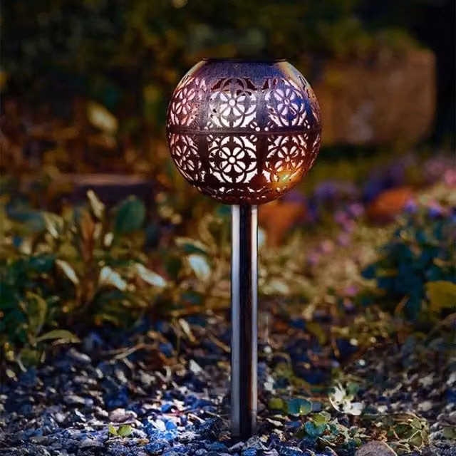 Garden Mile Silhouette Solar Stake Light with Dusk Sensor in Bronze Effect