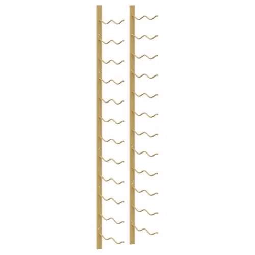 vidaXL Stylish Wall Mounted 24-Bottle Wine Rack in Gold – Durable Metal Construction – 1