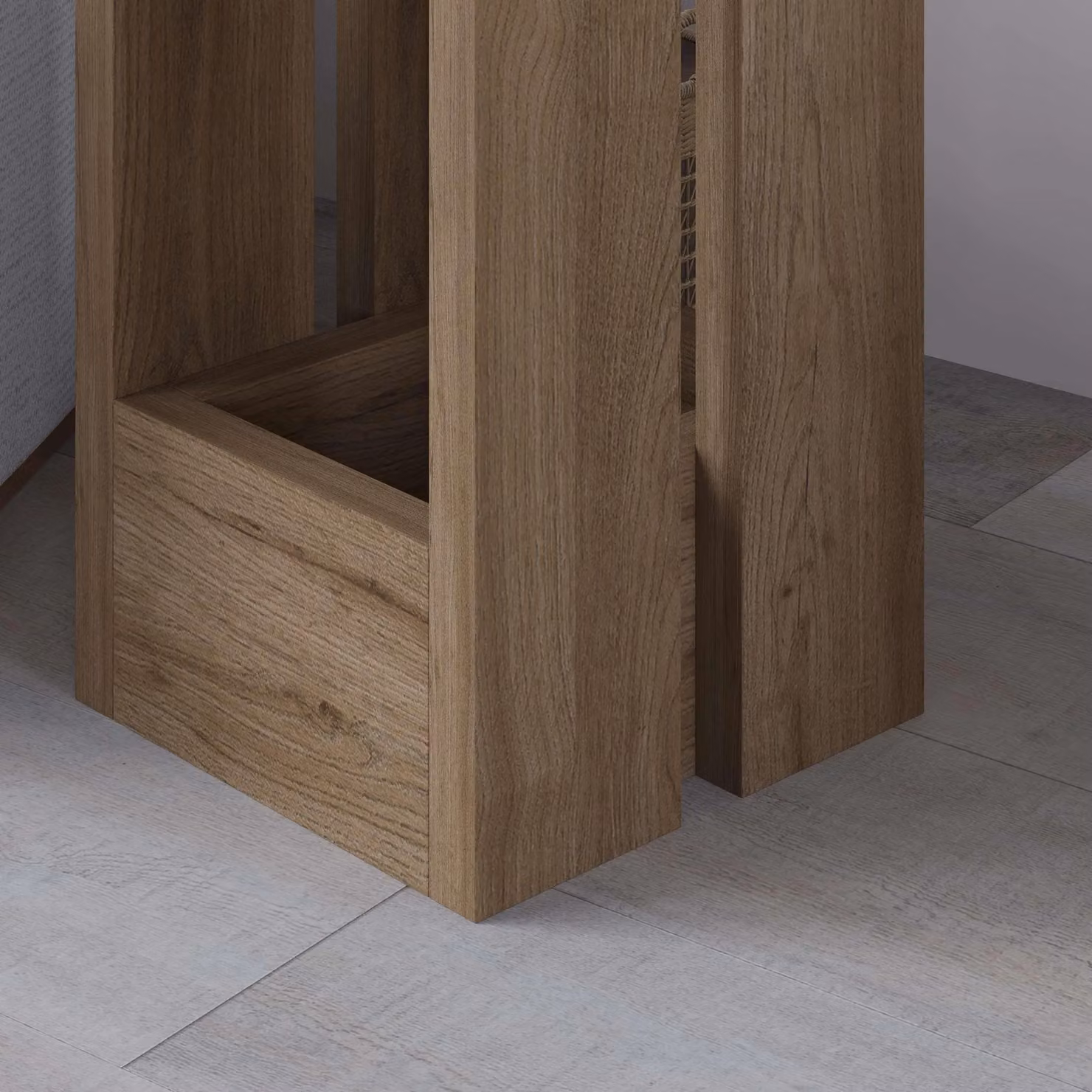 Decortie Tasos Modern Minimalist Side Table in Brown, W/D/H: 30 x 30 x 50.5 cm – 3
