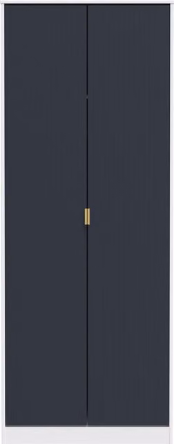 Ready Assembled 2 U Bexley 2 Door Wardrobe in Dark Blue and Gold
