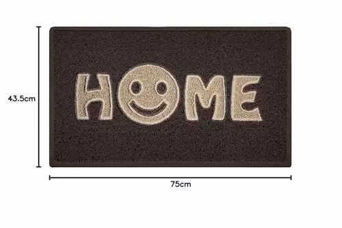 Nicoman Happy Smile Face Doormat in Brown and Beige, W/D: 75 x 44 cm – 3