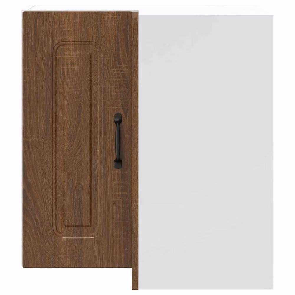 Berkfield Home Kalmar Wall Mounted Kitchen Corner Cabinet in Brown Oak Engineered Wood – 3