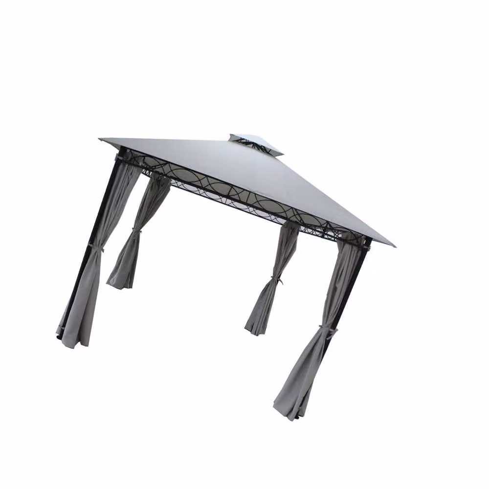Glendale Garden & Leisure Ltd Marco Polo Hip Roof Gazebo, Grey, W: 400 cm, D: 300 cm – 2