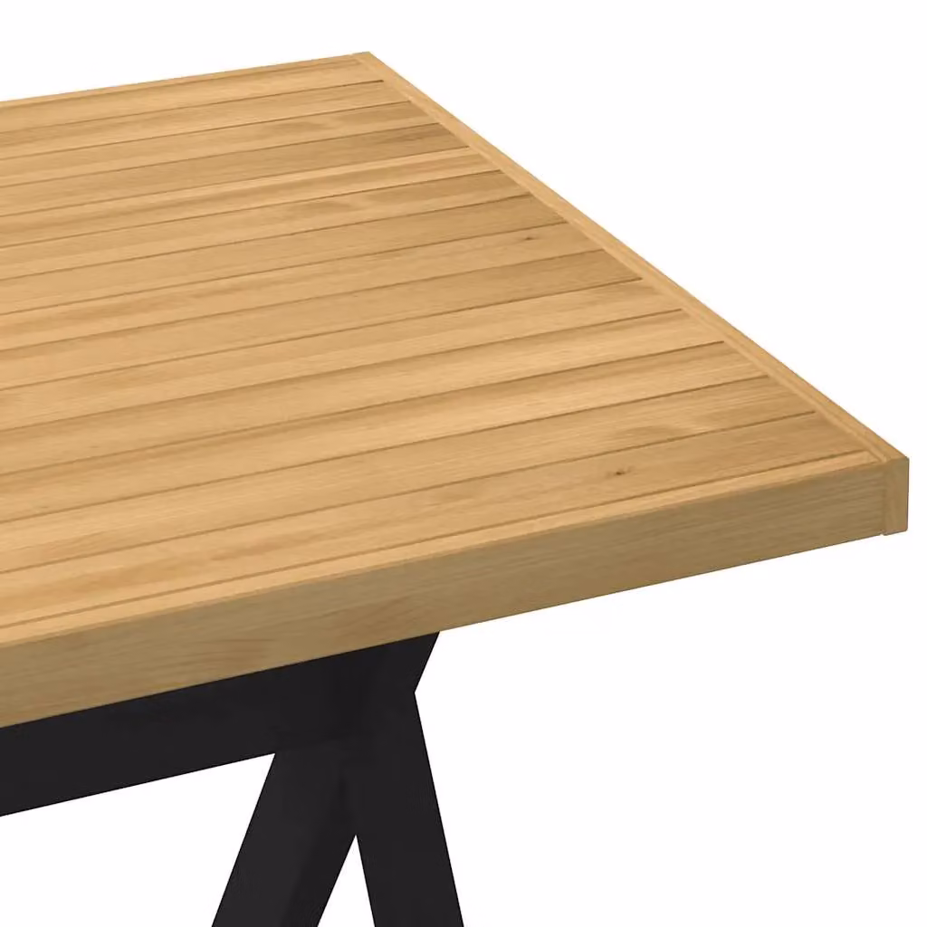 Berkfield Home NOAIN Rectangular Dining Table in Brown Solid Pine with X-Shaped Legs, W: 160 cm, D: 90 cm, H: 75 cm – 4