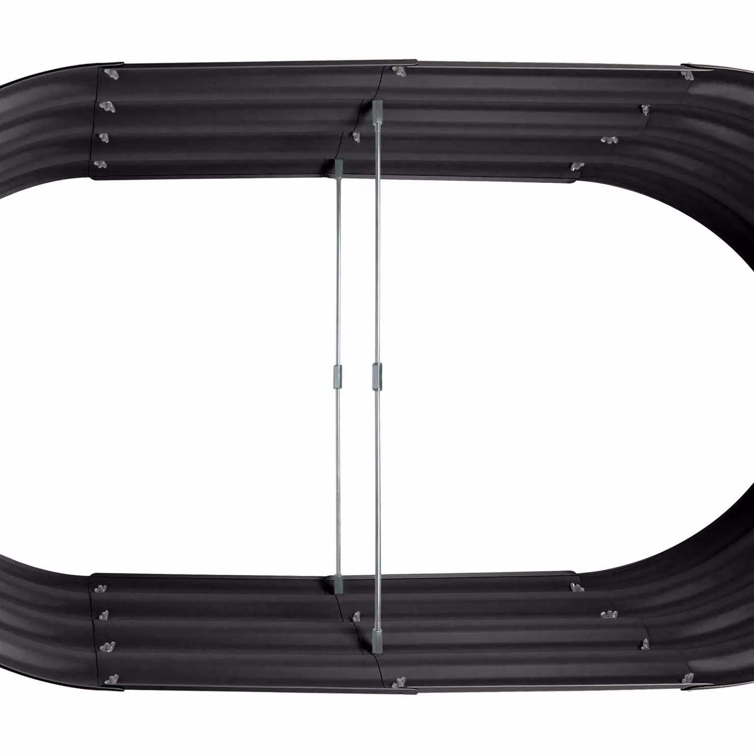 Harbour Housewares Set of 2 Black Galvanised Steel Raised Garden Beds, W: 120 cm, D: 60 cm, H: 45 cm – 4