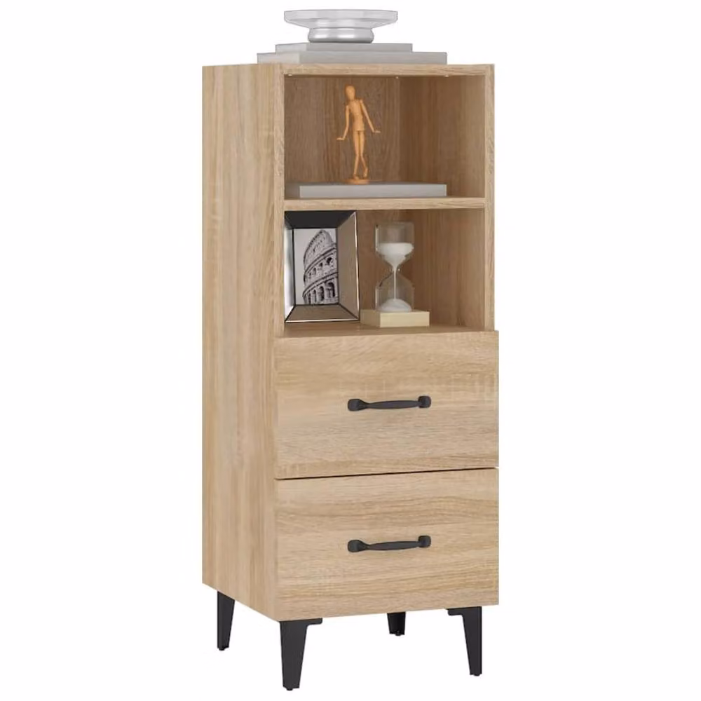Berkfield Home Sonoma Oak Sideboard in Brown, W/D/H: 34.5 x 34.5 x 90 cm – 3