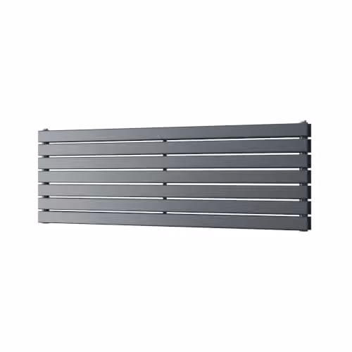 UK Radiators Typhoon Axis Anthracite Horizontal Designer Double Panel Steel Radiator W: 140 cm, H: 47.6 cm – 2