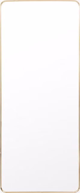 Perch & Parrow Glimpse Modern Rectangular Leaner Mirror in Gold, W: 70 cm, H: 170 cm