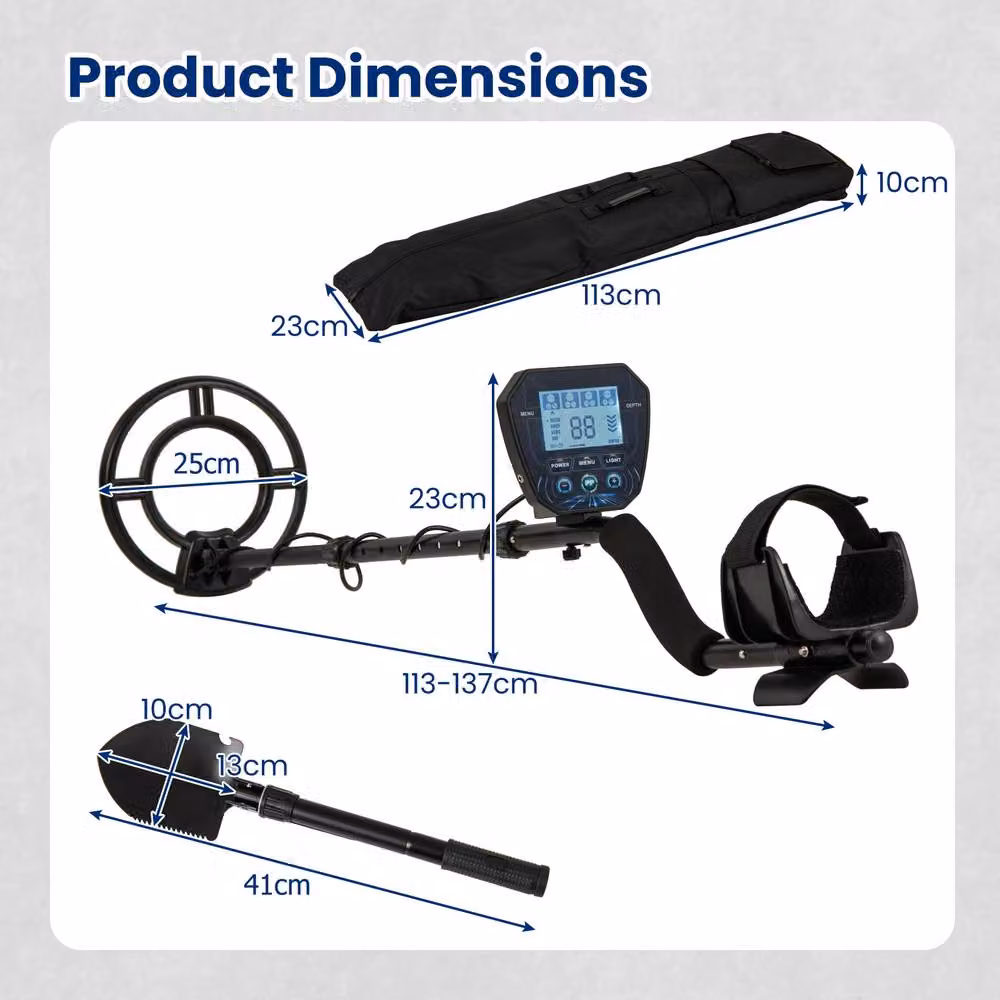 Gymax Metal Detector for Adults with Display and Adjustable Length in Black – 2