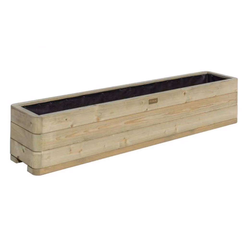 Cheshire Pressure Treated Wooden Patio Planter Tub in Brown and Beige – 2
